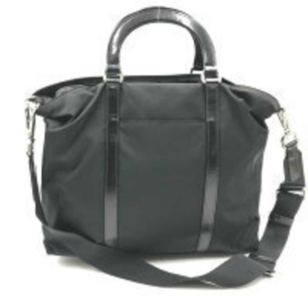 Prada black logo handbag shoulder Tessuto nylon bag triangle